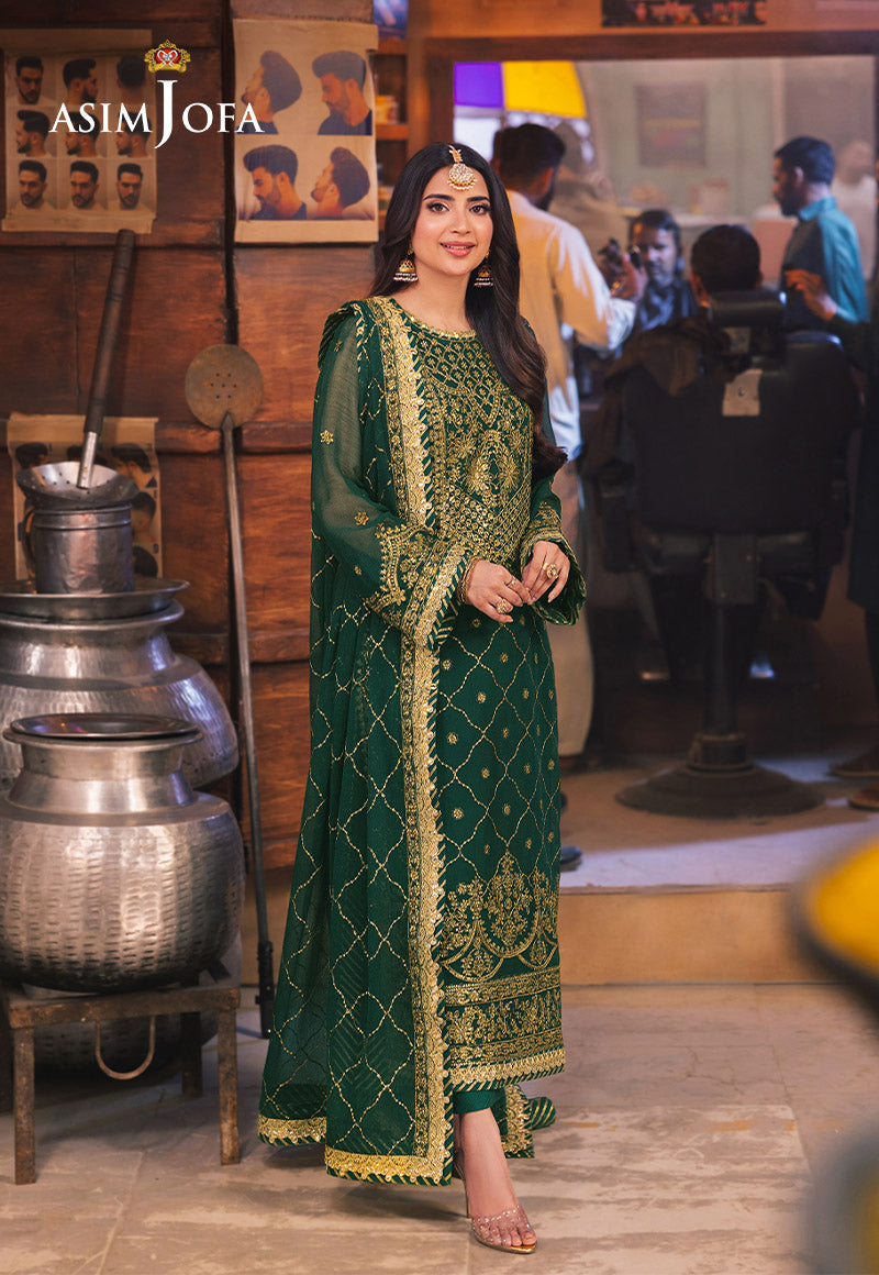 Chamkeeli by Asim Jofa Embroidered Twisted Silk Unstitched 3Pc Suit AJKK-22