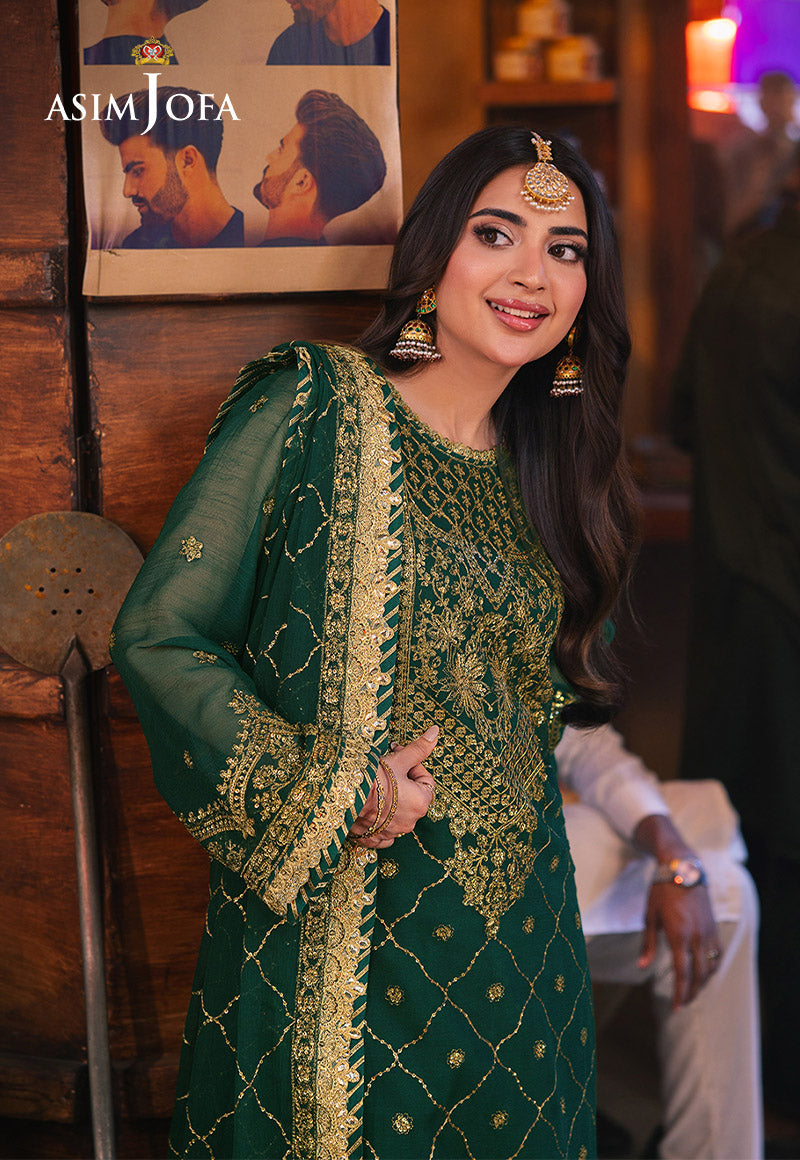 Chamkeeli by Asim Jofa Embroidered Twisted Silk Unstitched 3Pc Suit AJKK-22