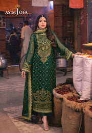 Chamkeeli by Asim Jofa Embroidered Twisted Silk Unstitched 3Pc Suit AJKK-22