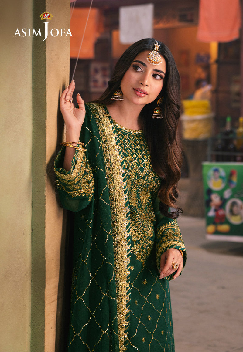 Chamkeeli by Asim Jofa Embroidered Twisted Silk Unstitched 3Pc Suit AJKK-22