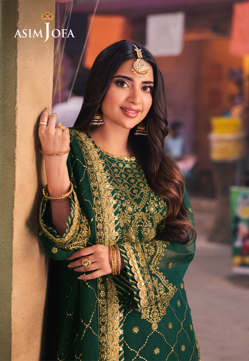 Chamkeeli by Asim Jofa Embroidered Twisted Silk Unstitched 3Pc Suit AJKK-22