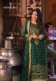 Chamkeeli by Asim Jofa Embroidered Twisted Silk Unstitched 3Pc Suit AJKK-22