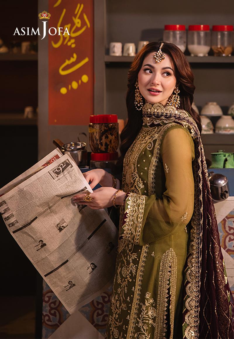 Chamkeeli by Asim Jofa Embroidered Chiffon Unstitched 3Pc Suit AJKK-23