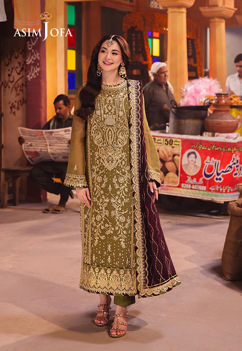 Chamkeeli by Asim Jofa Embroidered Chiffon Unstitched 3Pc Suit AJKK-23