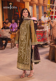 Chamkeeli by Asim Jofa Embroidered Chiffon Unstitched 3Pc Suit AJKK-23