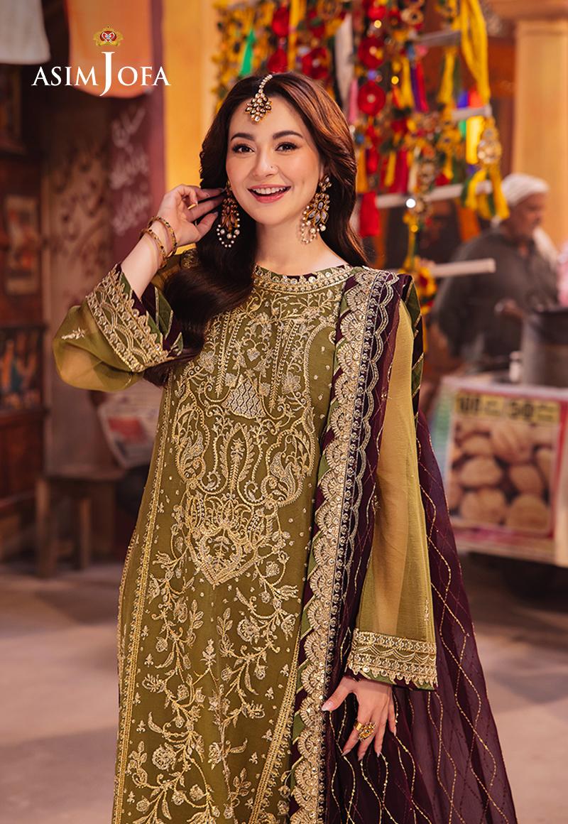 Chamkeeli by Asim Jofa Embroidered Chiffon Unstitched 3Pc Suit AJKK-23