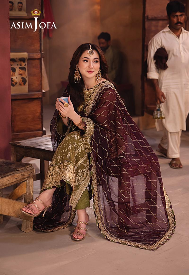 Chamkeeli by Asim Jofa Embroidered Chiffon Unstitched 3Pc Suit AJKK-23