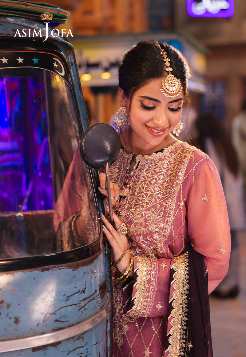 Chamkeeli by Asim Jofa Embroidered Chiffon Unstitched 3Pc Suit AJKK-24