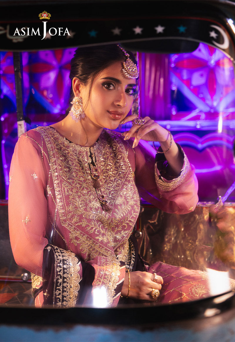 Chamkeeli by Asim Jofa Embroidered Chiffon Unstitched 3Pc Suit AJKK-24