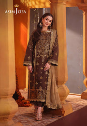 Chamkeeli by Asim Jofa Embroidered Twisted Silk Unstitched 3Pc Suit AJKK-26