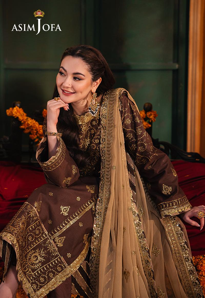 Chamkeeli by Asim Jofa Embroidered Twisted Silk Unstitched 3Pc Suit AJKK-26