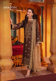 Chamkeeli by Asim Jofa Embroidered Twisted Silk Unstitched 3Pc Suit AJKK-26