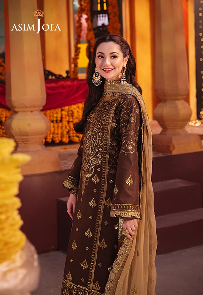 Chamkeeli by Asim Jofa Embroidered Twisted Silk Unstitched 3Pc Suit AJKK-26