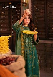 Chamkeeli by Asim Jofa Embroidered Twisted Silk Unstitched 3Pc Suit AJKK-27