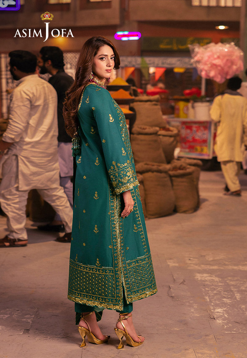 Chamkeeli by Asim Jofa Embroidered Twisted Silk Unstitched 3Pc Suit AJKK-27