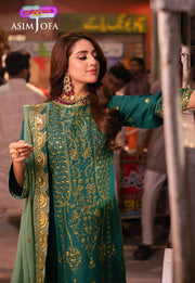 Chamkeeli by Asim Jofa Embroidered Twisted Silk Unstitched 3Pc Suit AJKK-27