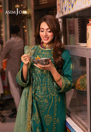 Chamkeeli by Asim Jofa Embroidered Twisted Silk Unstitched 3Pc Suit AJKK-27