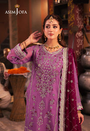 Chamkeeli by Asim Jofa Embroidered Chiffon Unstitched 3Pc Suit AJKK-28