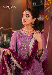 Chamkeeli by Asim Jofa Embroidered Chiffon Unstitched 3Pc Suit AJKK-28