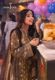 Chamkeeli by Asim Jofa Embroidered Chiffon Unstitched 3Pc Suit AJKK-30