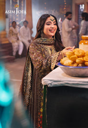 Chamkeeli by Asim Jofa Embroidered Chiffon Unstitched 3Pc Suit AJKK-30