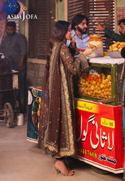 Chamkeeli by Asim Jofa Embroidered Chiffon Unstitched 3Pc Suit AJKK-30