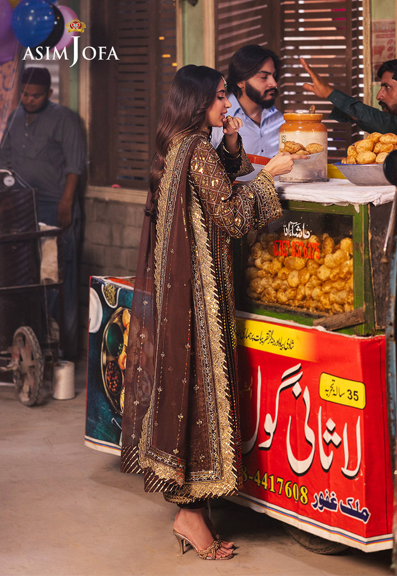 Chamkeeli by Asim Jofa Embroidered Chiffon Unstitched 3Pc Suit AJKK-30