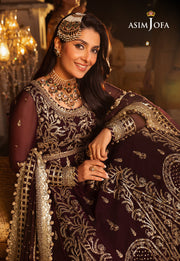 Shehnai by Asim Jofa Embroidered Chiffon Unstitched 3Pc Suit AJSH-02