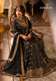 Shehnai by Asim Jofa Embroidered Chiffon Unstitched 3Pc Suit AJSH-05