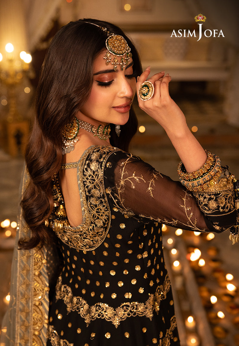 Shehnai by Asim Jofa Embroidered Chiffon Unstitched 3Pc Suit AJSH-05
