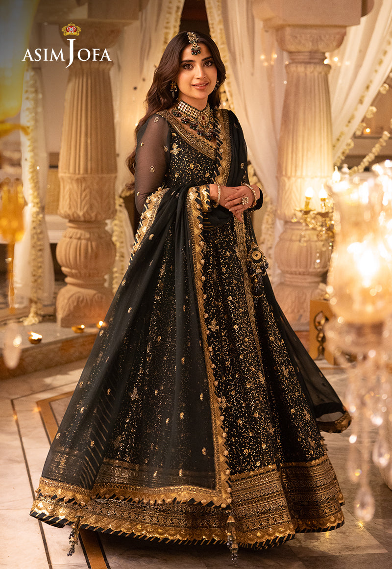 Shehnai by Asim Jofa Embroidered Chiffon Unstitched 3Pc Suit AJSH-05