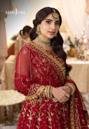 Shehnai by Asim Jofa Embroidered Net Unstitched 3Pc Suit AJSH-06