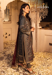 Shehnai by Asim Jofa Embroidered Raw Silk Unstitched 3Pc Suit AJSH-07