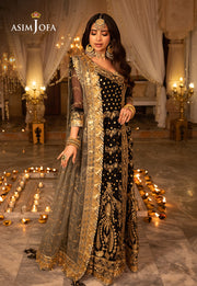 Shehnai by Asim Jofa Embroidered Chiffon Unstitched 3Pc Suit AJSH-08