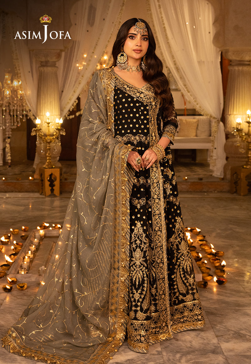 Shehnai by Asim Jofa Embroidered Chiffon Unstitched 3Pc Suit AJSH-08