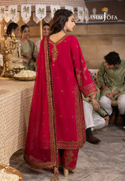 Shehnai by Asim Jofa Embroidered Raw Silk Unstitched 3Pc Suit AJSH-09