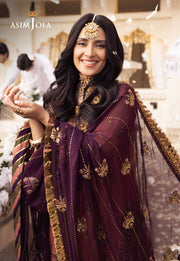 Shehnai by Asim Jofa Embroidered Chiffon Unstitched 3Pc Suit AJSH-13