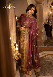 Shehnai by Asim Jofa Embroidered Chiffon Unstitched 3Pc Suit AJSH-17