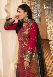 Shehnai by Asim Jofa Embroidered Raw Silk Unstitched 3Pc Suit AJSH-19