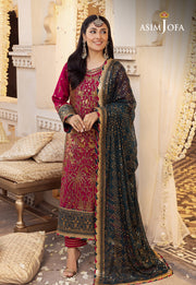 Shehnai by Asim Jofa Embroidered Raw Silk Unstitched 3Pc Suit AJSH-19