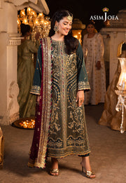 Shehnai by Asim Jofa Embroidered Raw Silk Unstitched 3Pc Suit AJSH-20