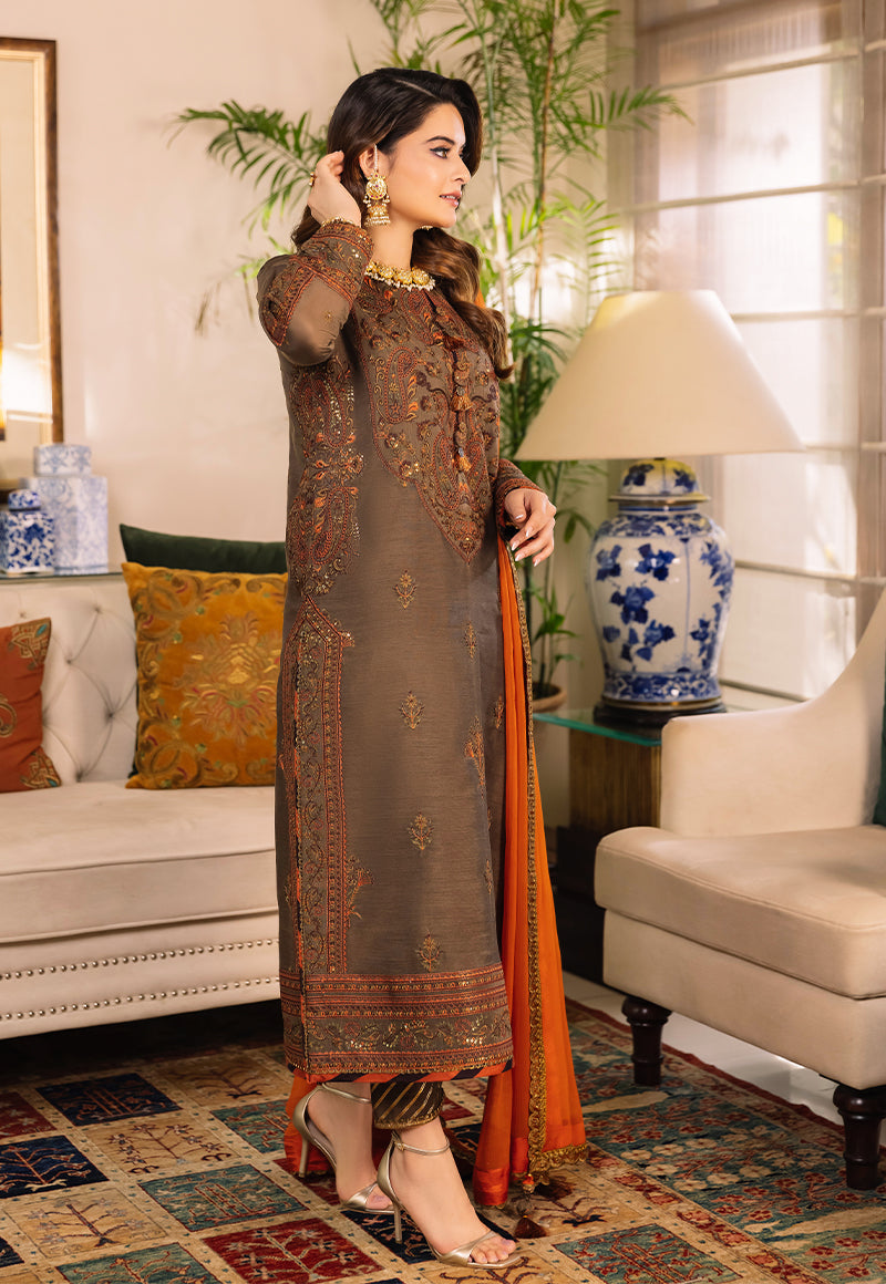 Asim Jofa Noorie Maahru Merub Unstitched Embroidered 3Pc Suit AJSM-33