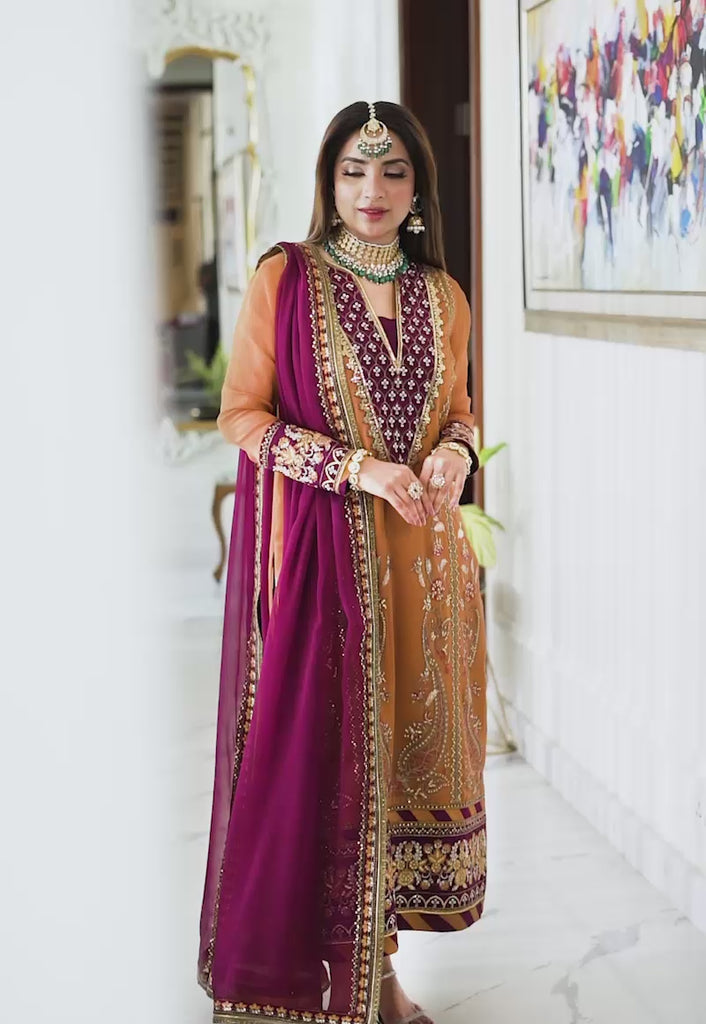 Asim Jofa Noorie Maahru Merub Unstitched Embroidered 3Pc Suit AJSM-38