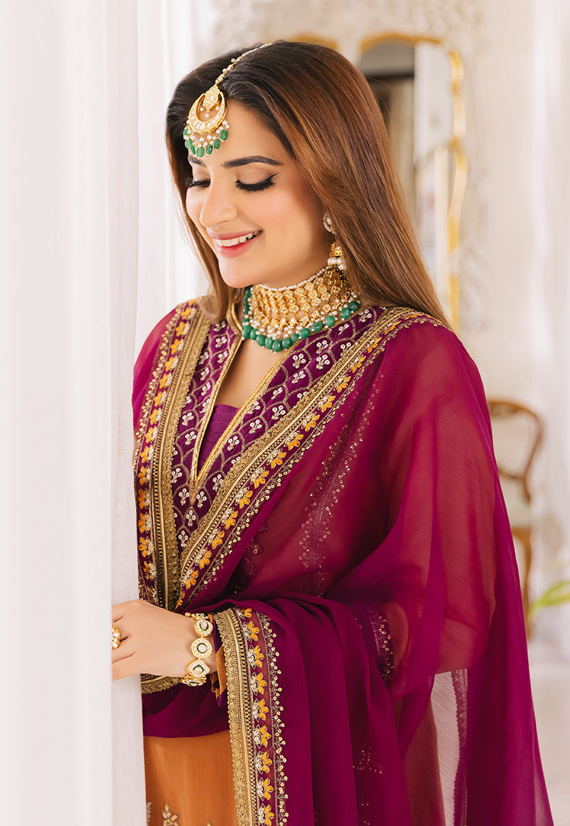 Asim Jofa Noorie Maahru Merub Unstitched Embroidered 3Pc Suit AJSM-38