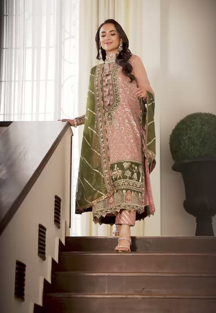 Asim Jofa Noorie Maahru Merub Unstitched Embroidered 3Pc Suit AJSM-40