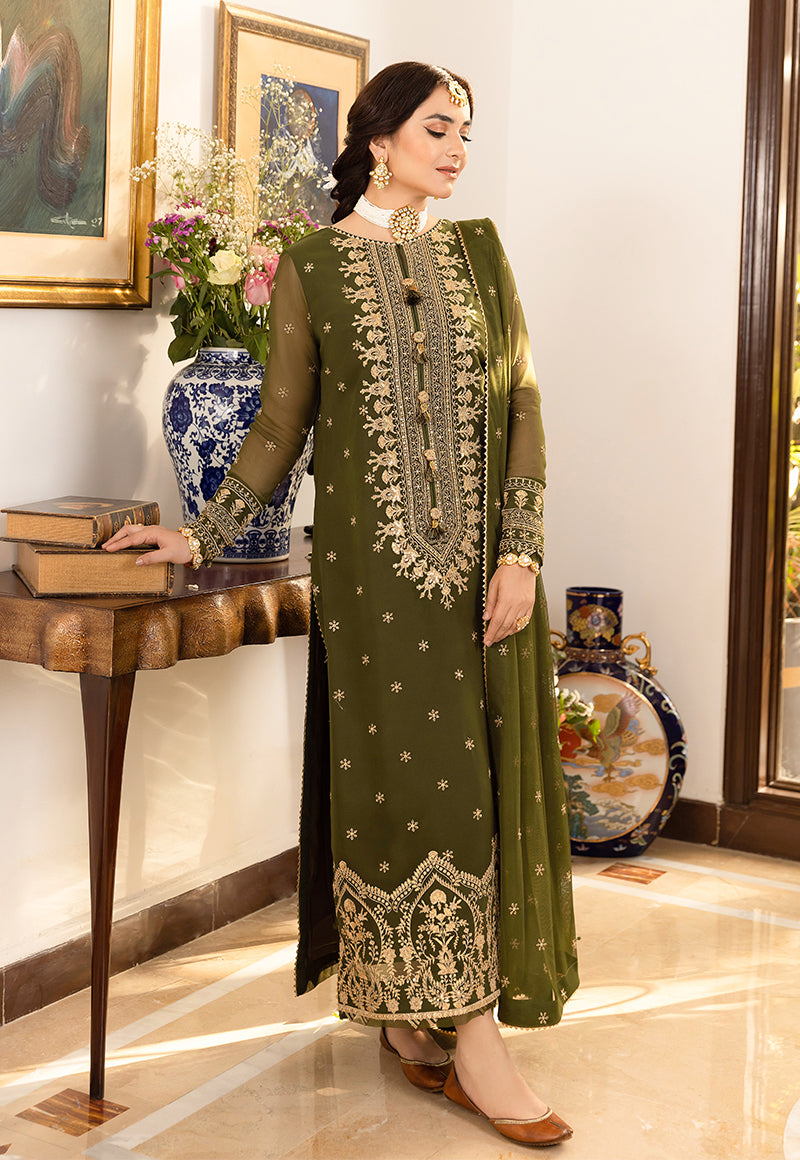 Asim Jofa Noorie Maahru Merub Unstitched Embroidered 3Pc Suit AJSM-43