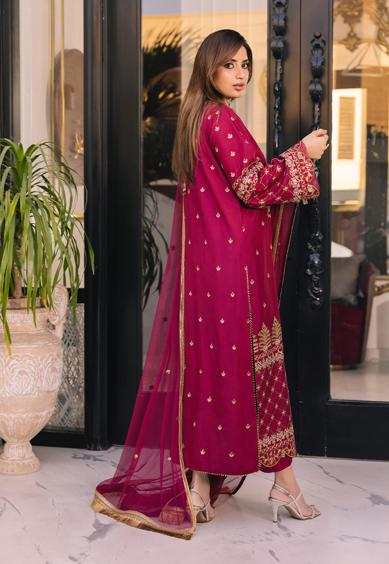 Asim Jofa Noorie Maahru Merub Unstitched Embroidered 3Pc Suit AJSM-46