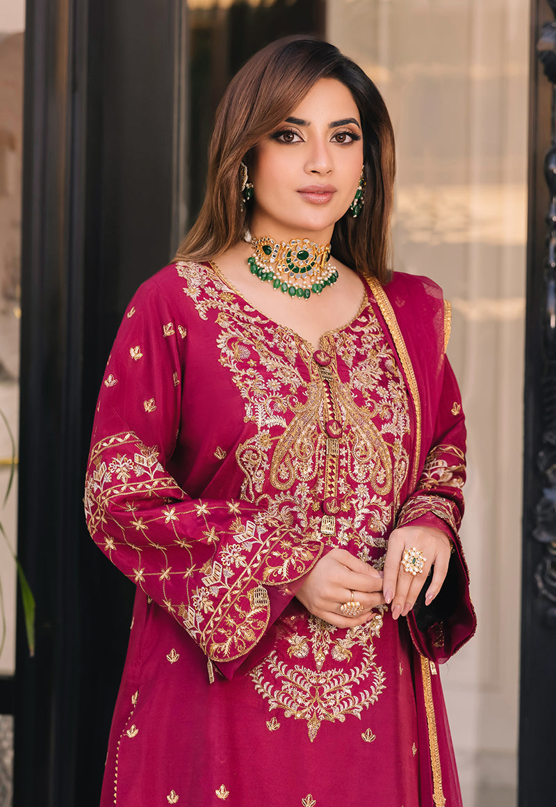 Asim Jofa Noorie Maahru Merub Unstitched Embroidered 3Pc Suit AJSM-46
