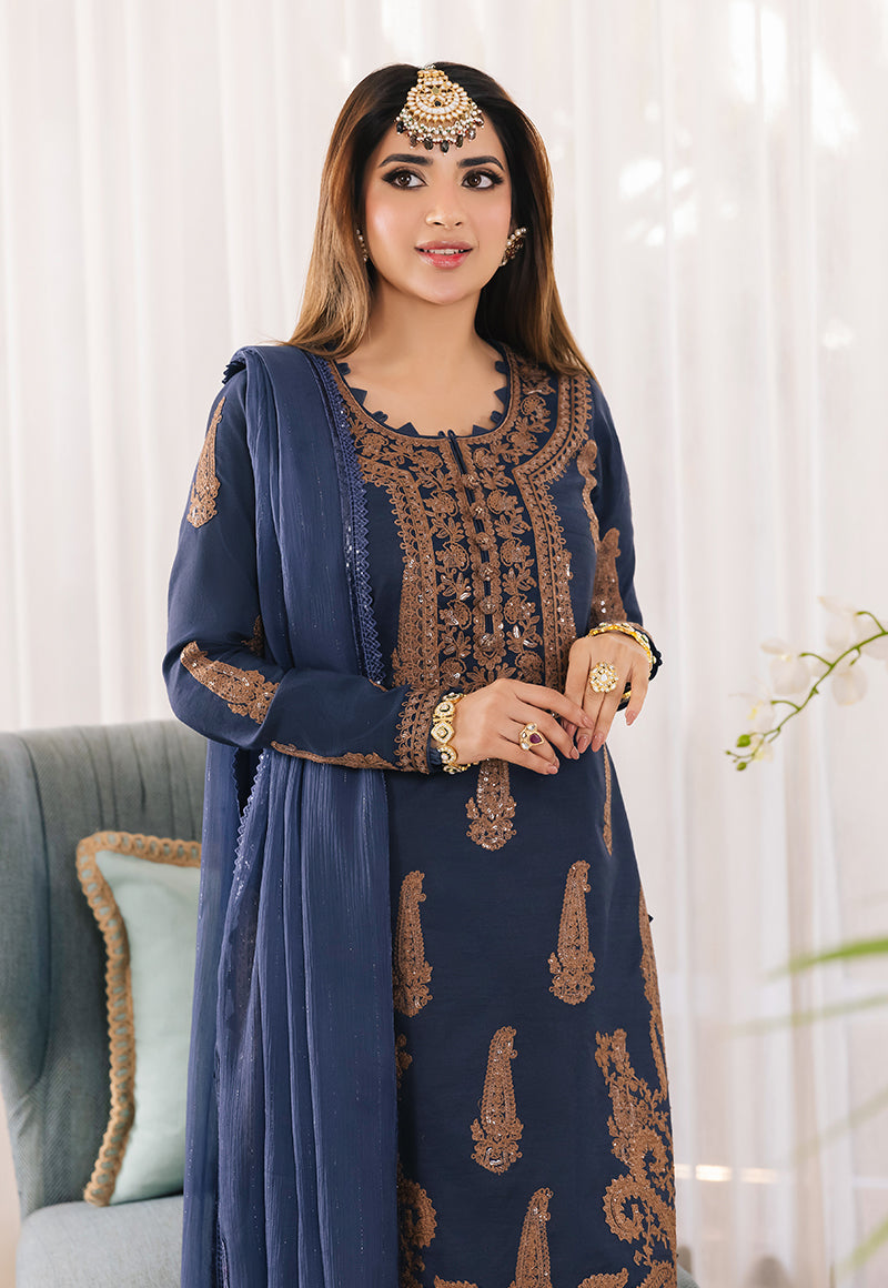 Asim Jofa Noorie Maahru Merub Unstitched Embroidered 3Pc Suit AJSM-49