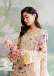 Afrozeh The Floral Charm Embroidered Lawn Unstitched 3Pc Suit AL-24-V1-01